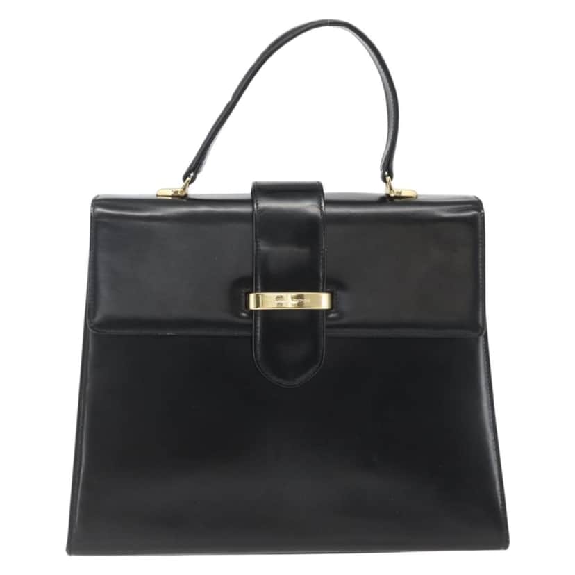 Valentino Garavani Vintage Handbag Black Leather Fair condition - Front View