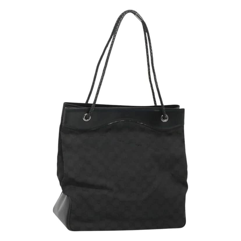 Gucci GG Canvas Bag Black Canvas Good condition - Front View