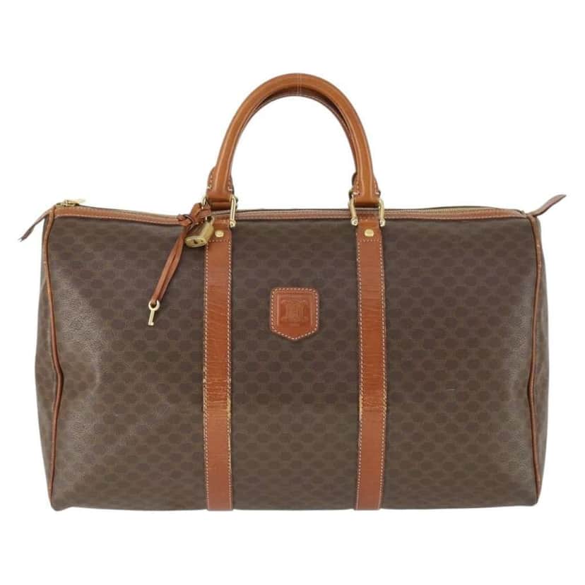 Celine Vintage Macadam Boston bag Brown Fair condition - Front View
