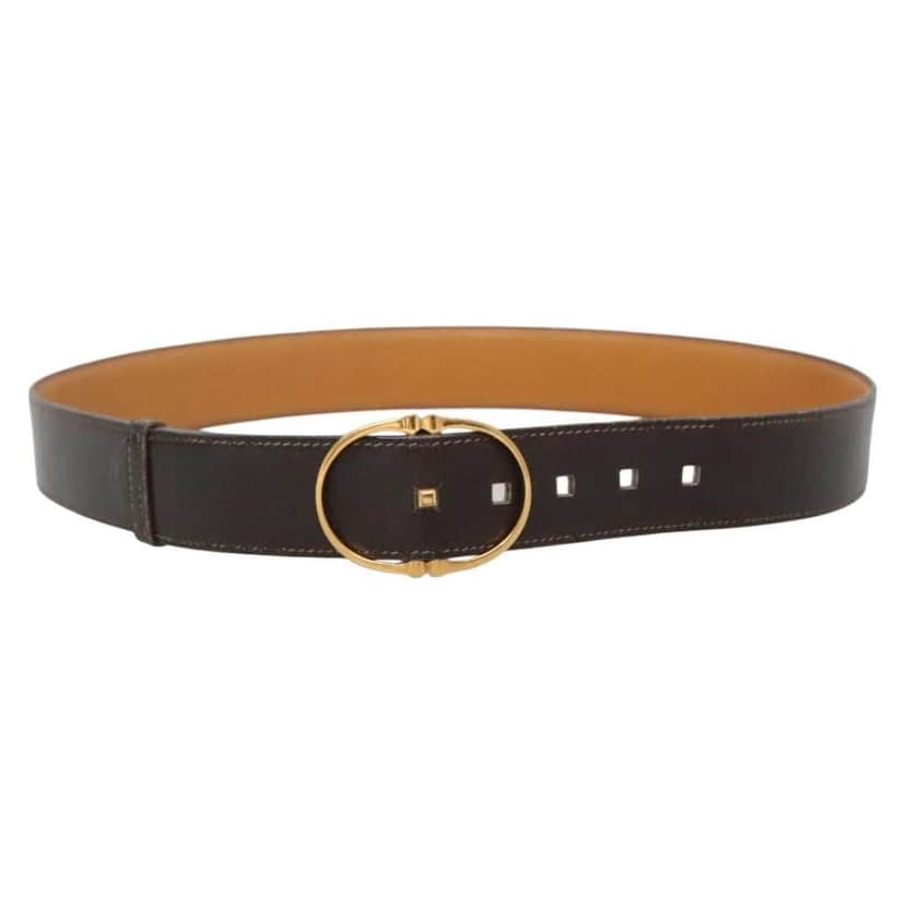 Hermès Vintage Belt Brown Leather Good condition - Front View