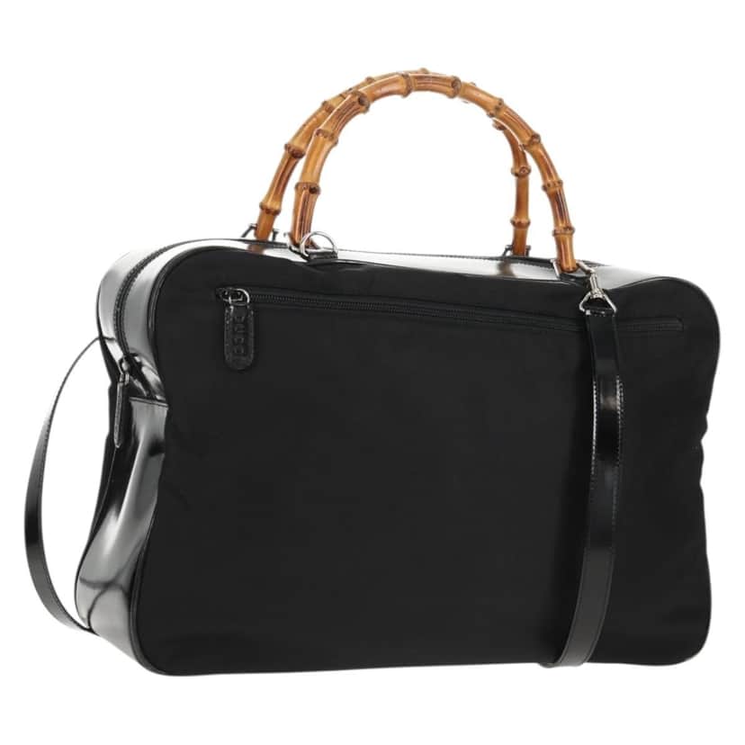 Gucci Vintage Bamboo Handle Bag Black Good condition - Front View