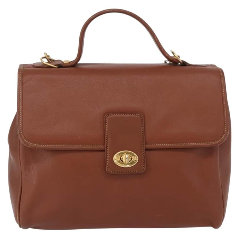 Gucci Vintage Handbag Brown Leather Good condition - Front View