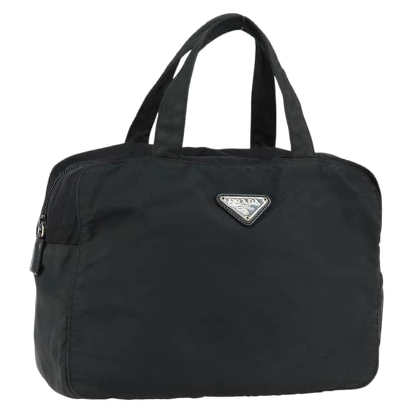 Prada Vintage Zip Handbag Black Good condition - Front View