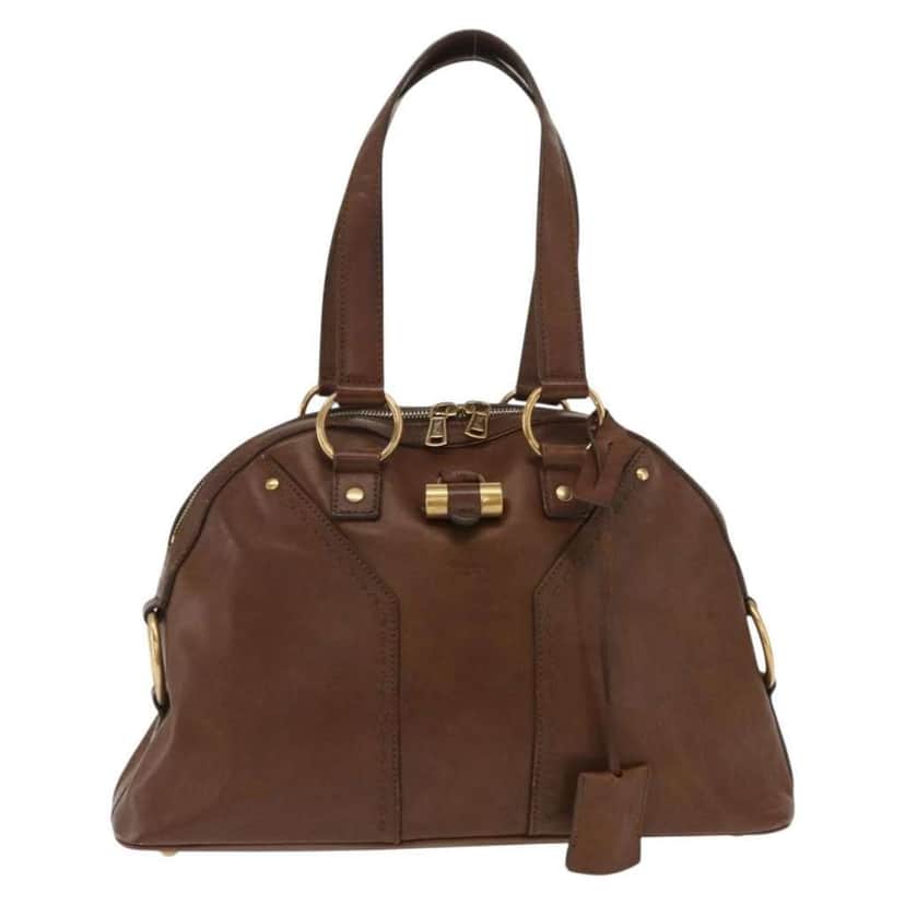 Saint Laurent Muse Dome Bag Brown Leather Fair condition - Front View