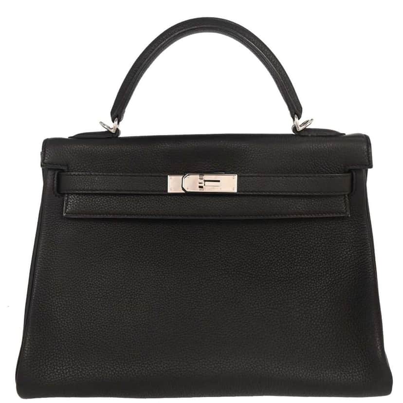 Hermès Kelly Handbag Black Good condition - Front View