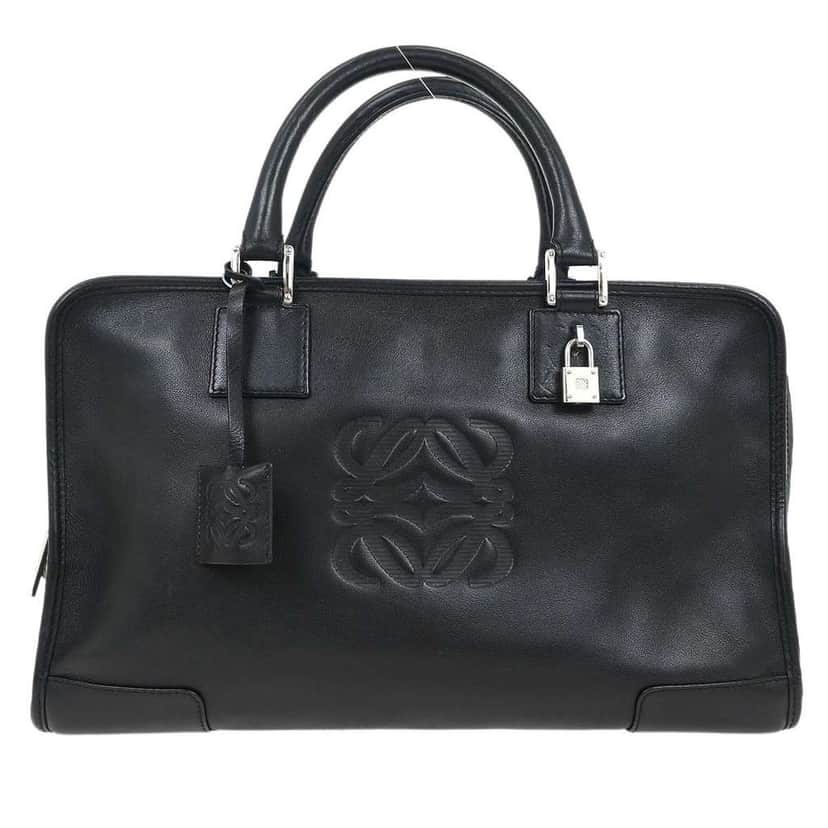 Loewe Amazona NM Bag Black Leather Good condition - Front View