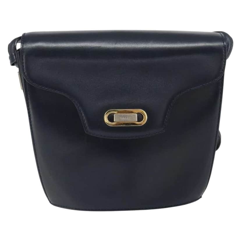 Bally Vintage Shoulder Bag Black Leather Fair condition - Front View