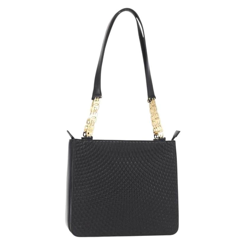 Bally Vintage Shoulder Bag Black Leather Good condition - Front View