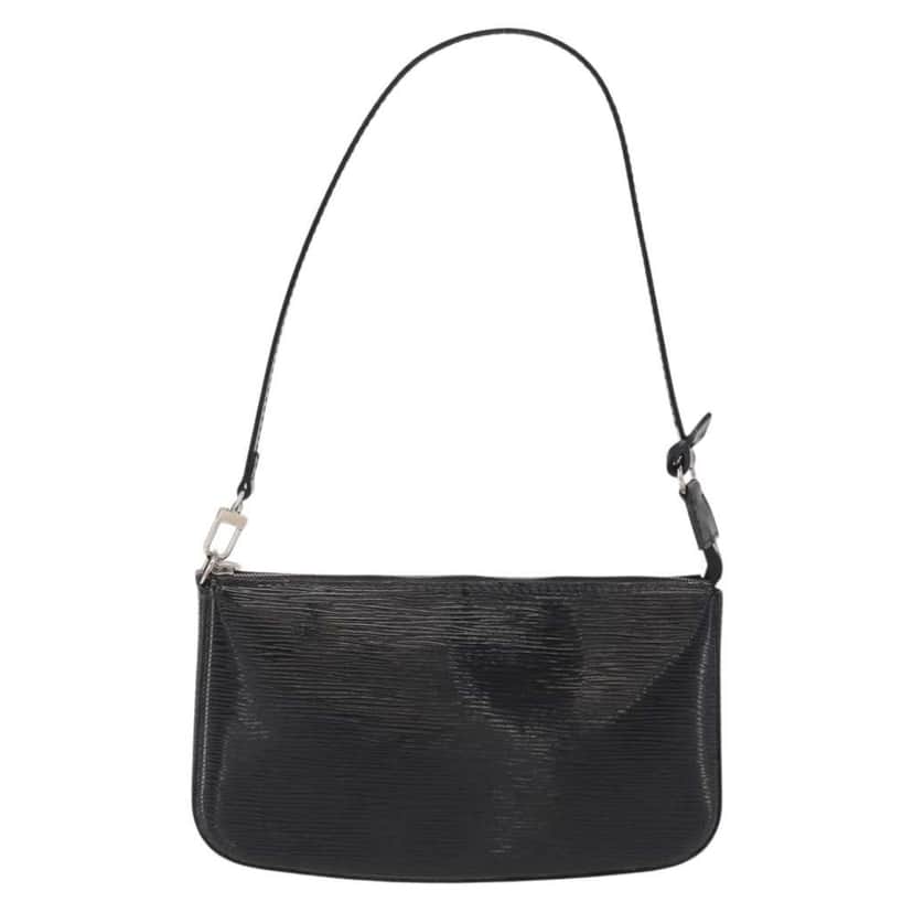 Louis Vuitton Pochette Accessoires NM Black Leather Good condition - Front View