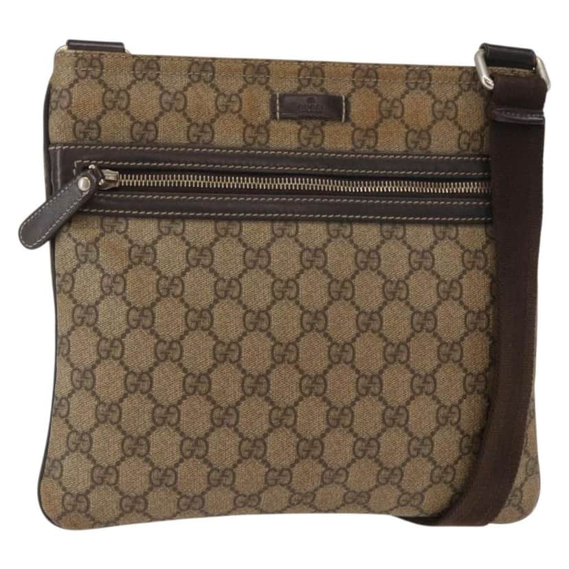 Gucci Flat Messenger Bag Beige Good condition - Front View