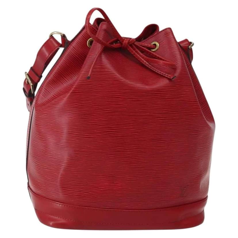 Louis Vuitton Noe Shoulder bag Red Leather Good condition - Front View