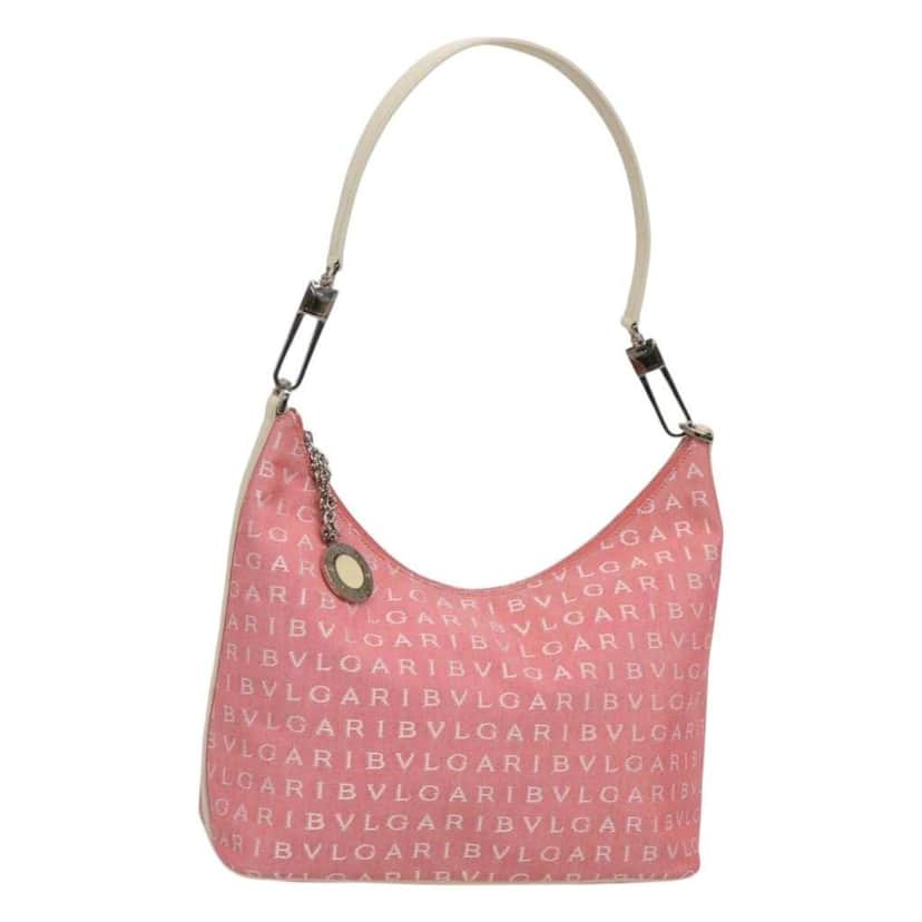 Bvlgari B.Zero1 Logomania Bag Pink Canvas Good condition - Front View