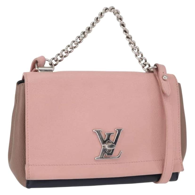 Louis Vuitton Lockme II Handbag Pink Leather Good condition - Front View