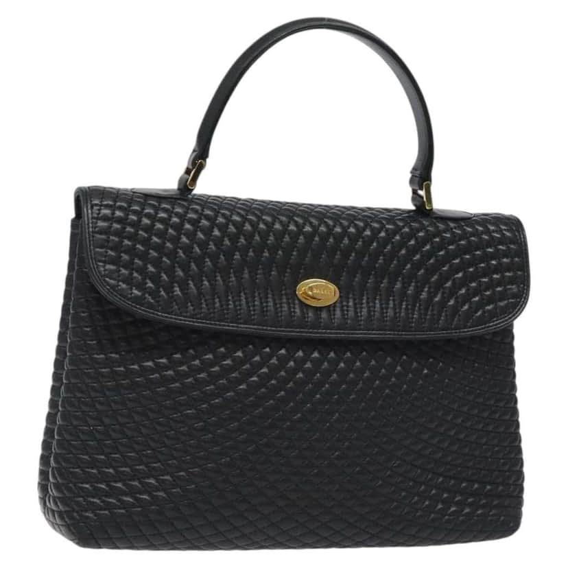 Bally Vintage Handbag Black Leather Good condition - Front View