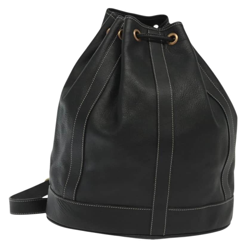 Bally Vintage Shoulder Bag Black Leather Good condition - Front View