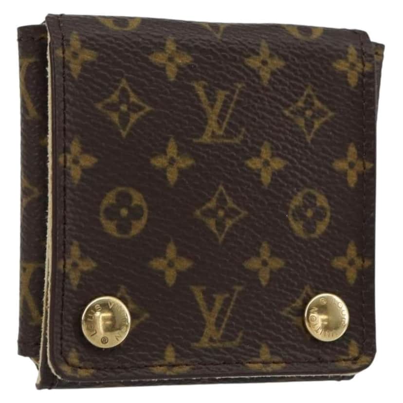 Louis Vuitton CASE JEWELRY BOX Brown Canvas Very good condition - Front View