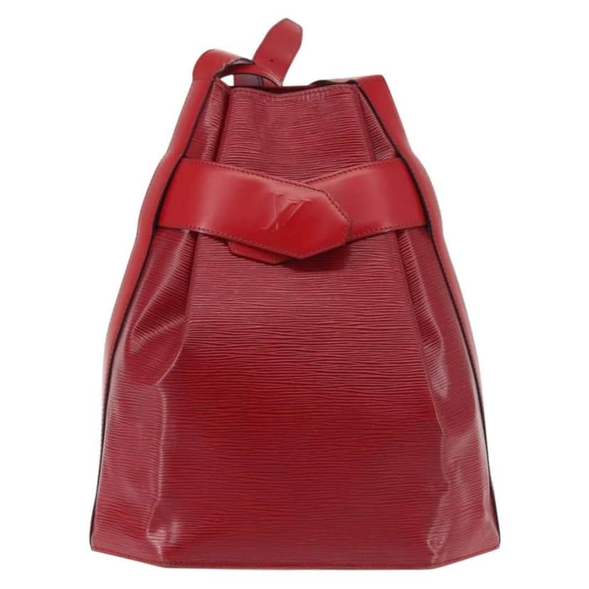 Louis Vuitton Vintage Sac d'Epaule Handbag Red Leather Good condition - Front View