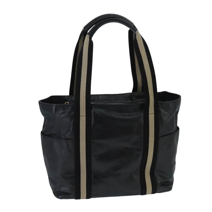 Bally Vintage Tote Bag Black Leather Good condition - Front View