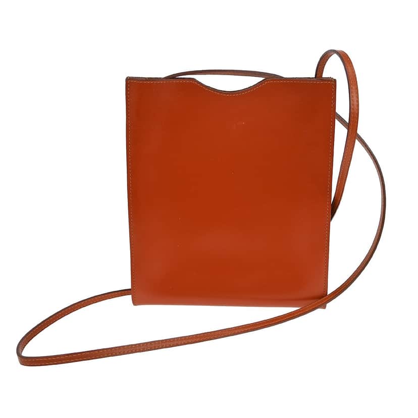 Hermès Onimaitou Pochette Brown Leather Good condition - Front View