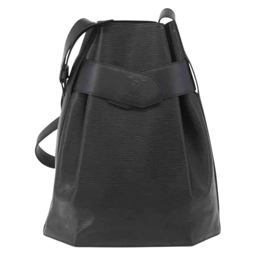 Louis Vuitton Vintage Sac d'Epaule Handbag Black Leather Fair condition - Front View