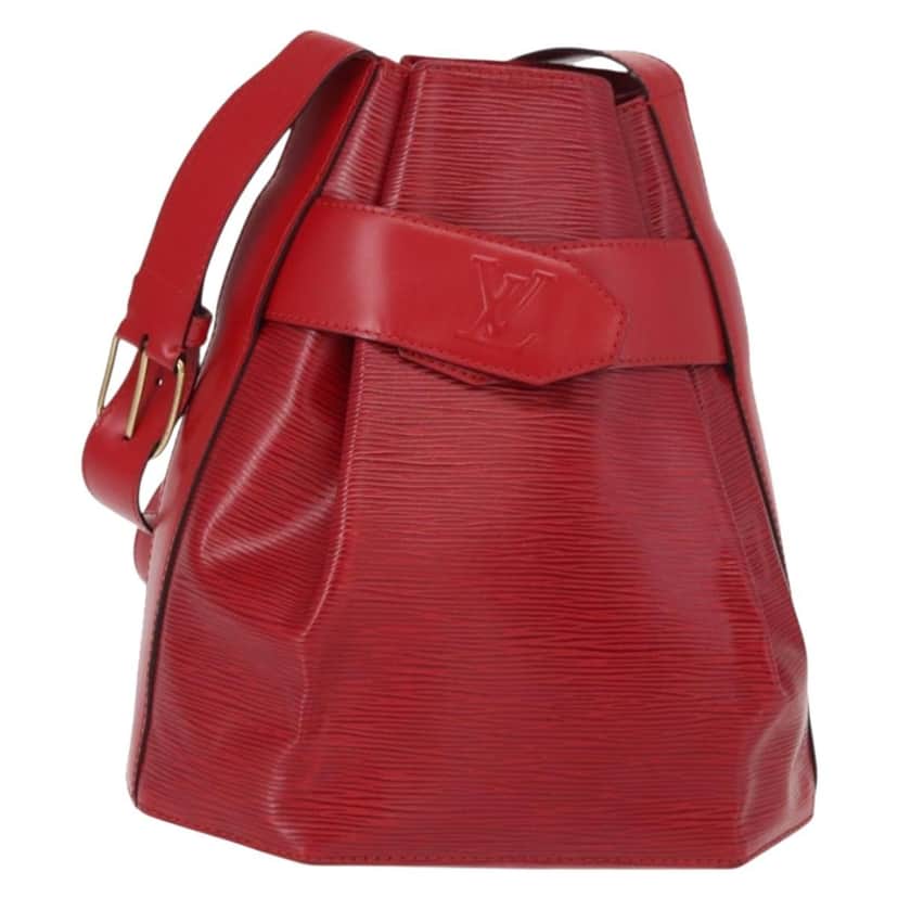 Louis Vuitton Vintage Sac d'Epaule Handbag Red Leather Good condition - Front View