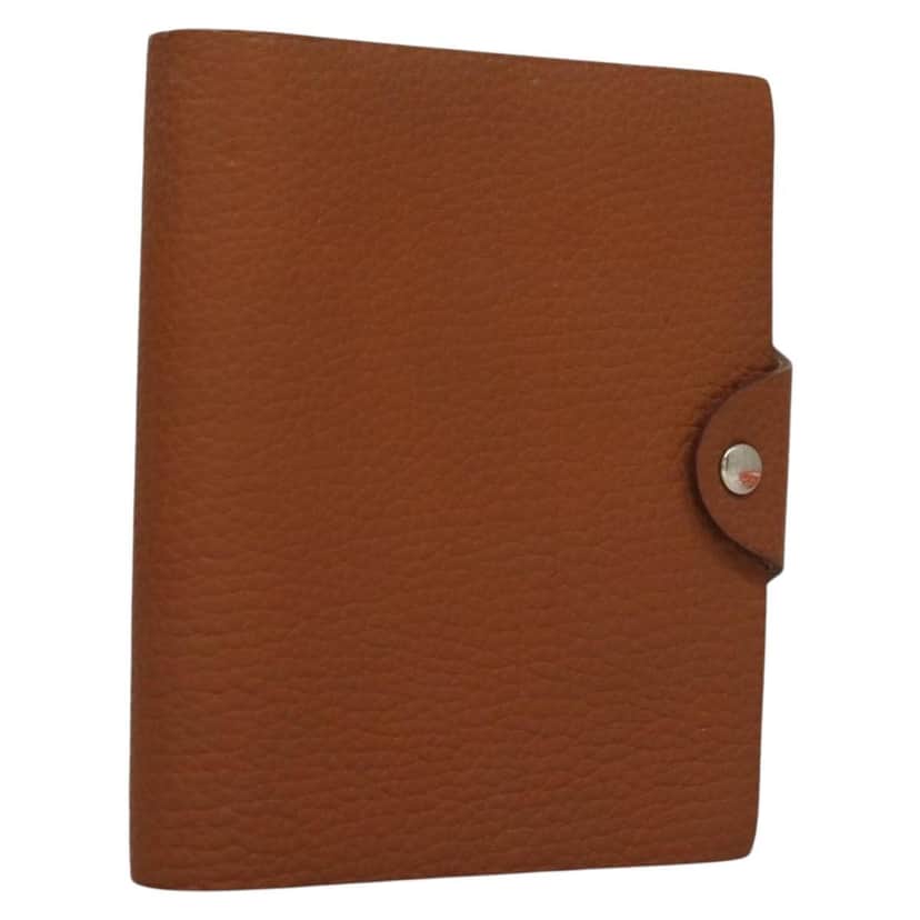 Hermès Ulysse Agenda Cover Brown Leather Good condition - Front View