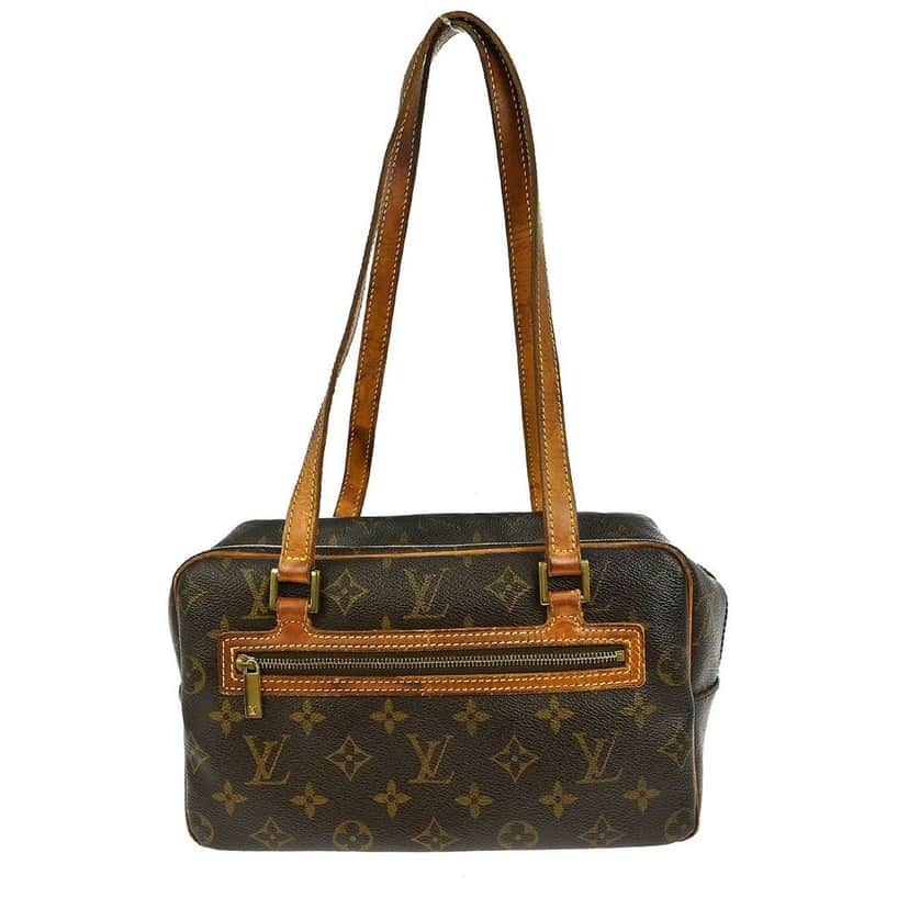 Louis Vuitton Cite Handbag Brown Canvas Good condition - Front View