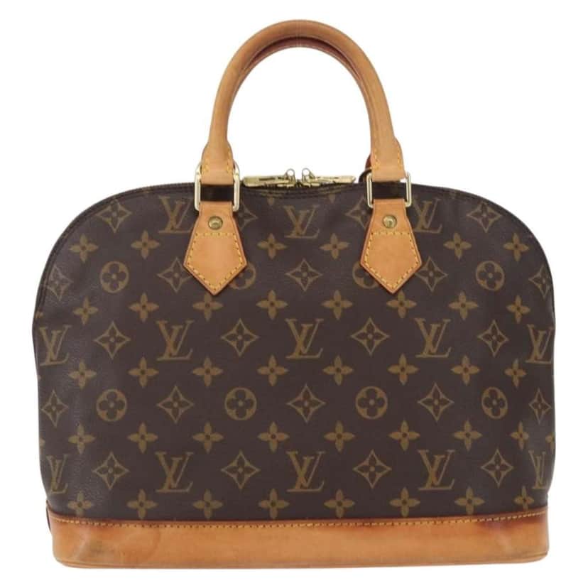 Louis Vuitton Alma Handbag Brown Canvas Fair condition - Front View