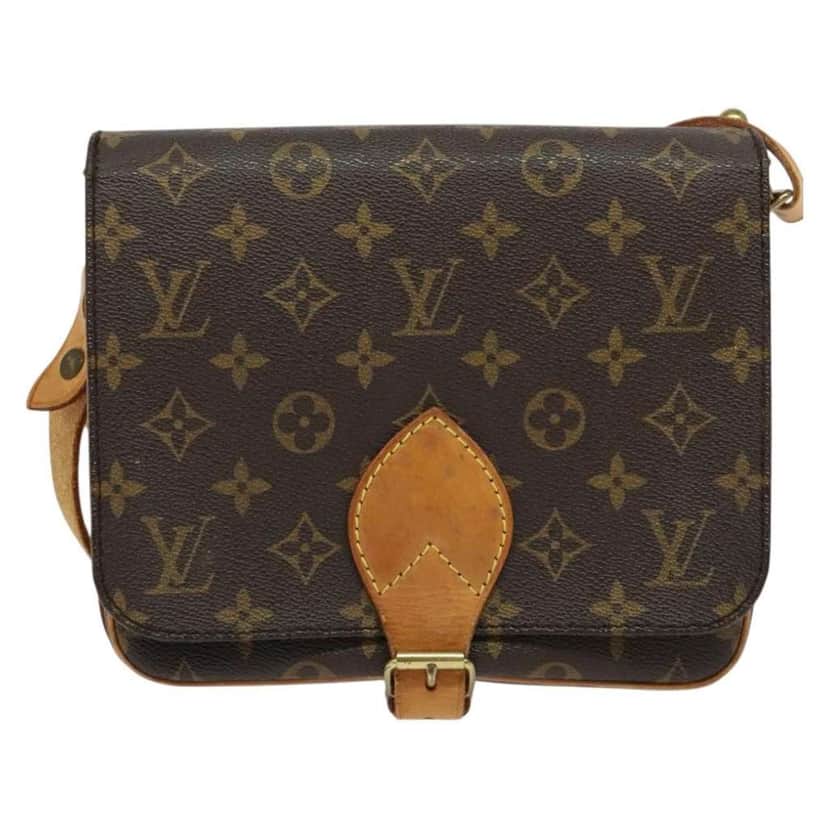 Louis Vuitton Cartouchiere Handbag Brown Canvas Fair condition - Front View
