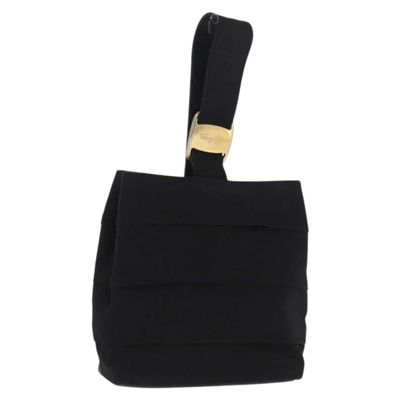 Salvatore Ferragamo Vala Clutch bag Black Good condition - Front View