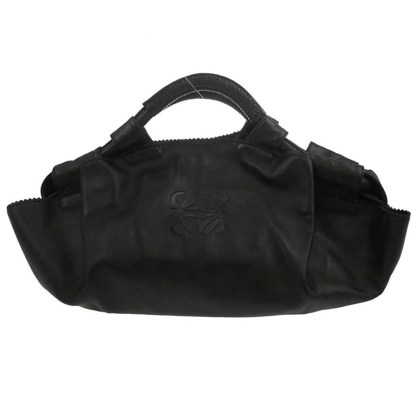 Loewe Anagram Logo Nappa Aire Hand Bag Black Leather Good condition - Front View