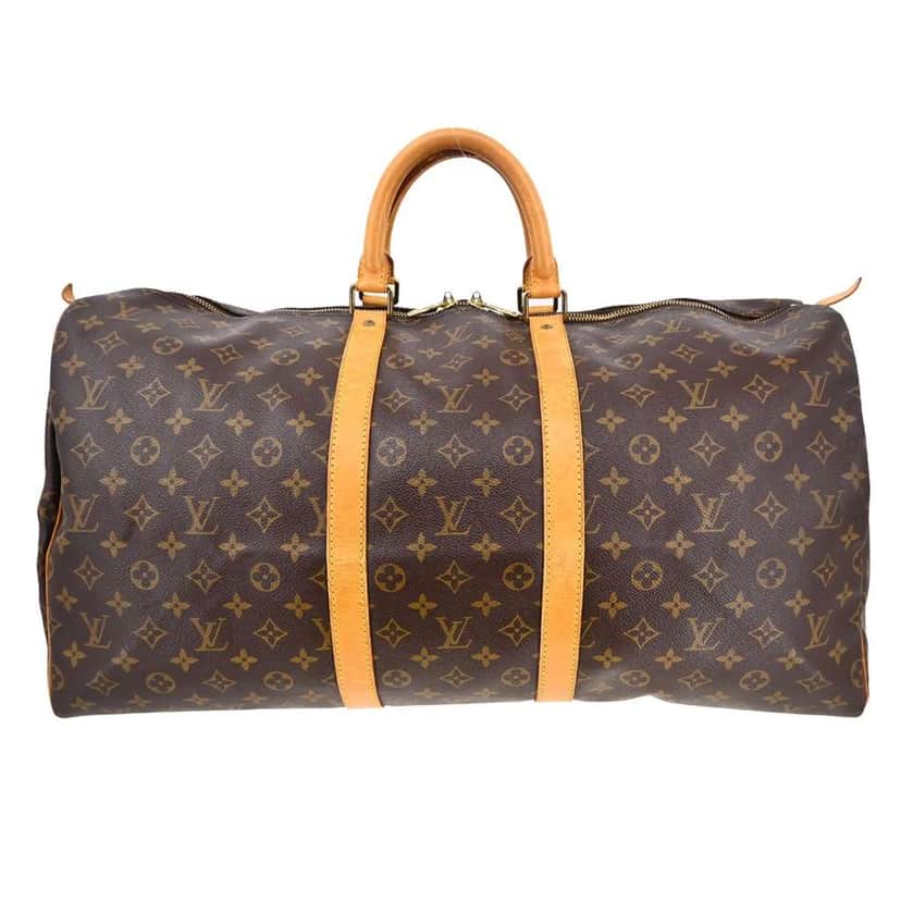 Louis Vuitton Keepall Bag Brown Canvas Good condition - Front View