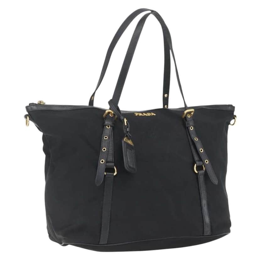 Prada Belted Tote Black Good condition - Front View