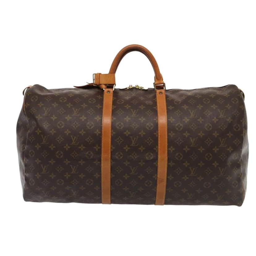 Louis Vuitton Keepall Bag Brown Canvas Good condition - Front View