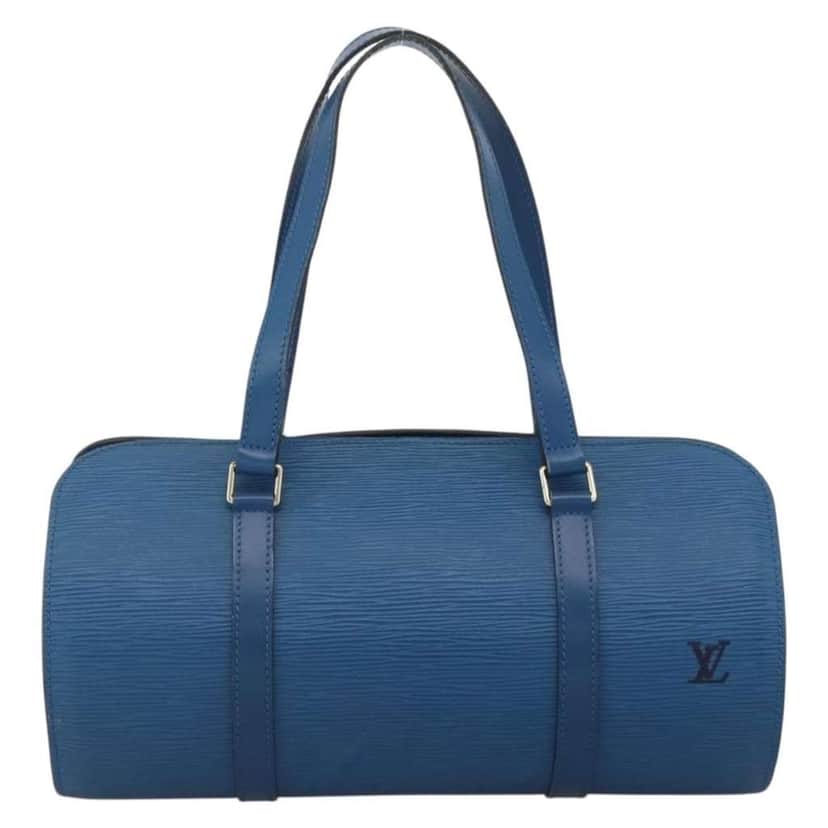 Louis Vuitton Soufflot Handbag Blue Leather Good condition - Front View