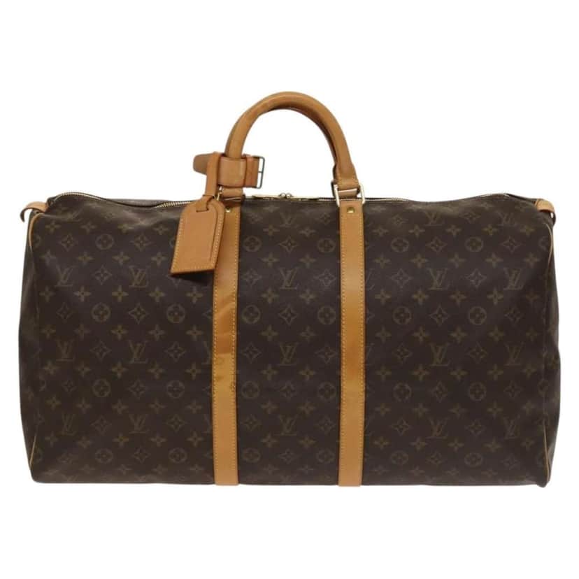 Louis Vuitton Keepall Bag Brown Canvas Good condition - Front View