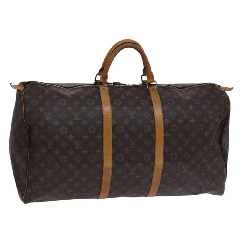 Louis Vuitton Keepall Bag Brown Canvas Fair condition - Front View