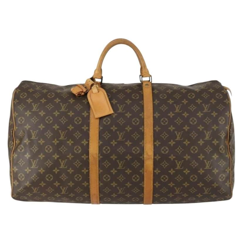 Louis Vuitton Keepall Bag Brown Canvas Fair condition - Front View