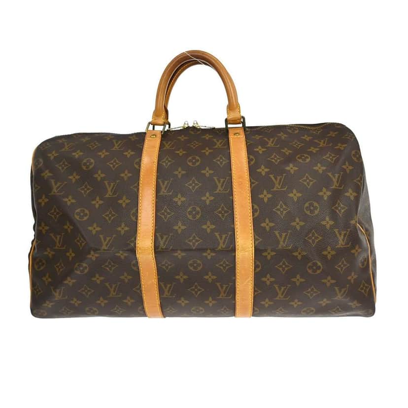 Louis Vuitton Keepall Bag Brown Canvas Good condition - Front View