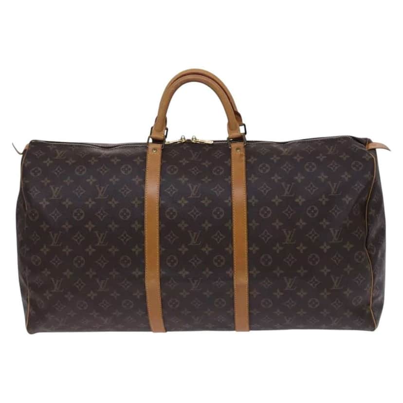 Louis Vuitton Keepall Bag Brown Canvas Good condition - Front View