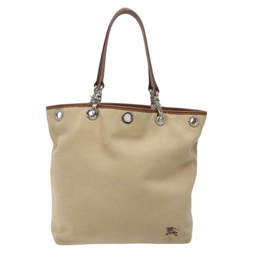Burberry Nova Check Tote Beige Canvas Good condition - Front View