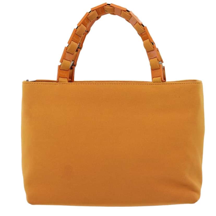 Salvatore Ferragamo Vintage Handbag Orange Canvas Good condition - Front View