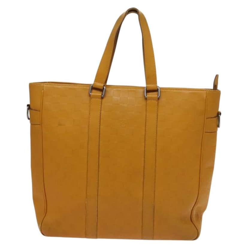 Louis Vuitton Tadao Handbag Yellow Leather Fair condition - Front View