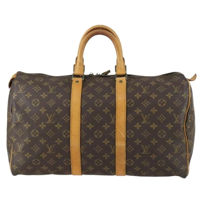 Louis Vuitton Keepall Bag Brown Canvas Good condition - Front View