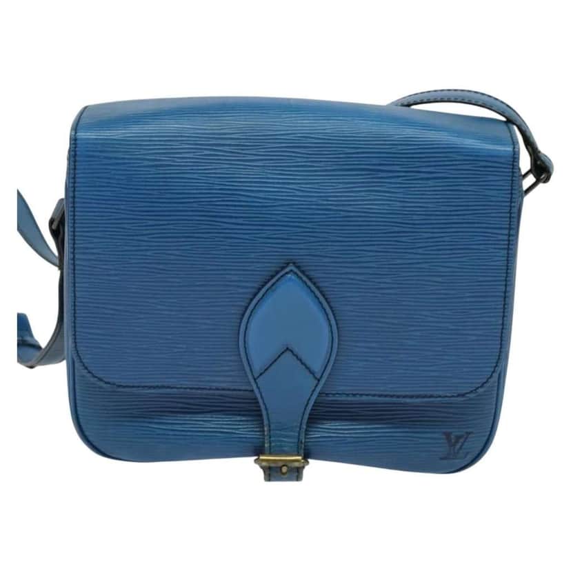 Louis Vuitton Cartouchiere Handbag Blue Leather Good condition - Front View