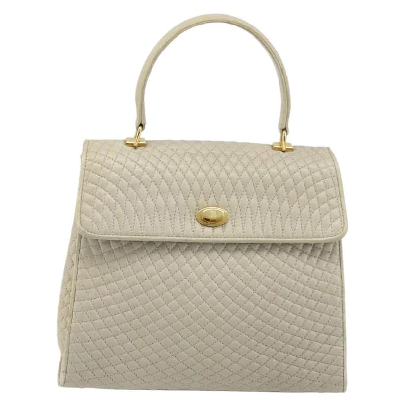 Bally Vintage Handbag Beige Leather Fair condition - Front View