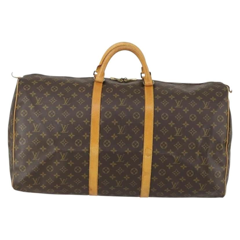 Louis Vuitton Keepall Bag Brown Canvas Good condition - Front View