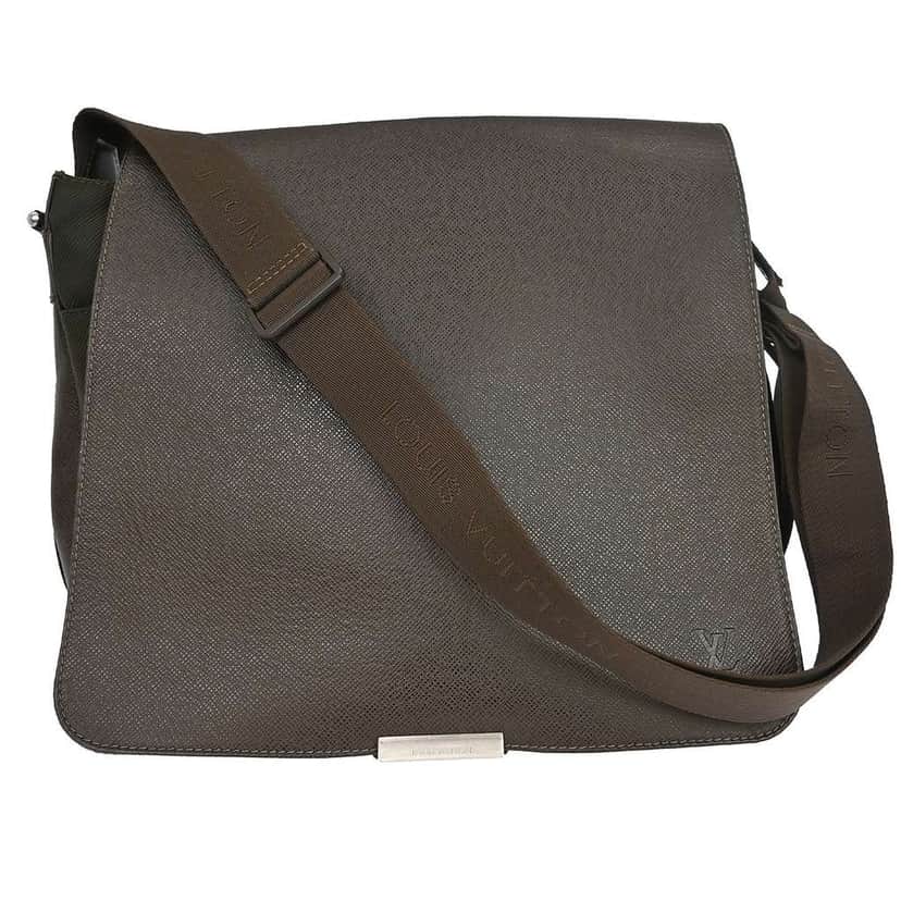 Louis Vuitton Viktor Messenger Bag Brown Leather Good condition - Front View