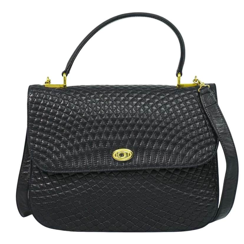 Bally Vintage Handbag Black Leather Good condition - Front View