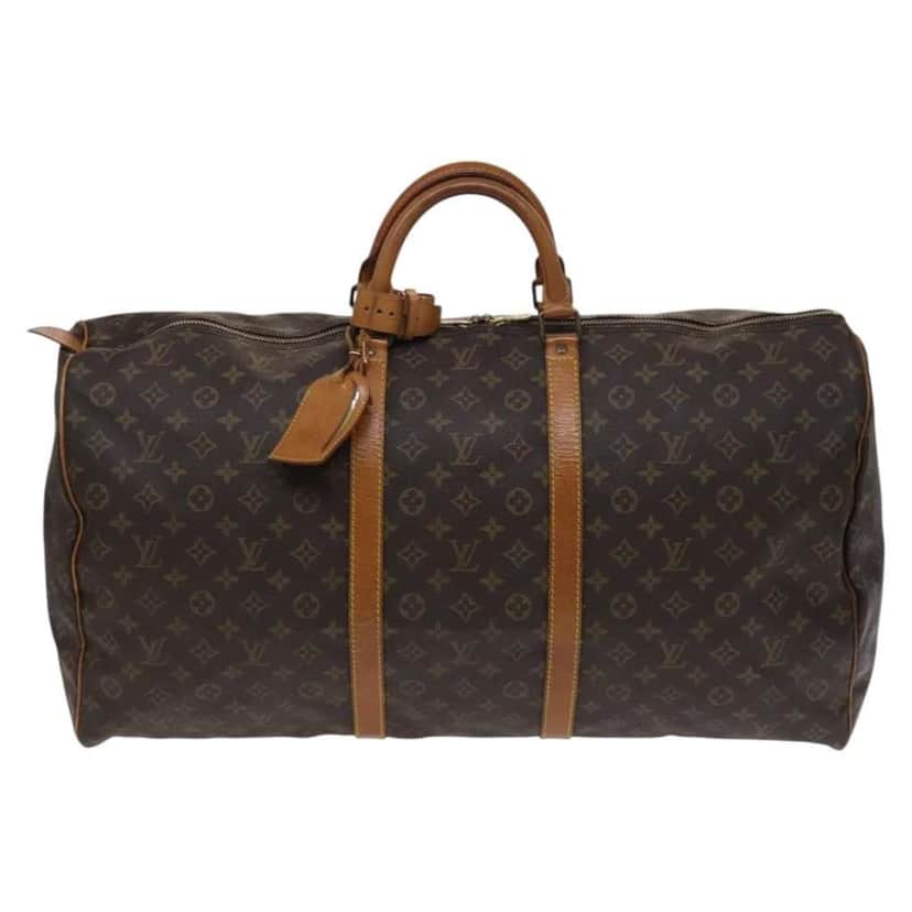 Louis Vuitton Keepall Bag Brown Canvas Fair condition - Front View